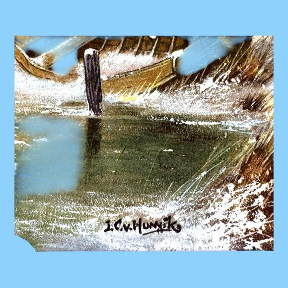 Set Of 2 Handcrafted Ter Steege Holland Wall Tiles Windmill Scenes 6" Decor VTG - Picture 7 of 9